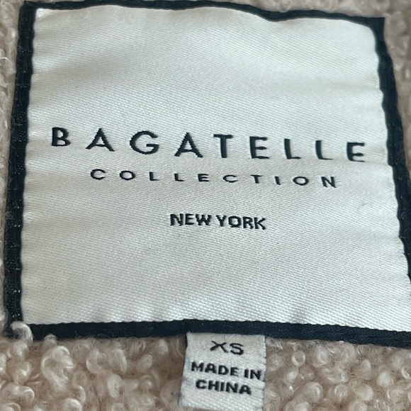 Bagatelle Women’s Faux Sherpa Teddy Shacket Front Pockets Tan Size XS - Picture 5 of 7